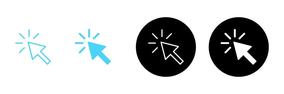 Click icon vector. pointer arrow sign and symbol. cursor icon Stock Illustration