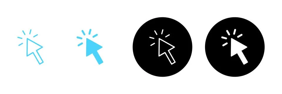 Click icon vector. pointer arrow sign and symbol. cursor icon Stock Illustration