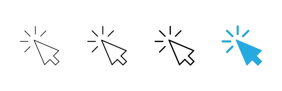 Click icon vector. pointer arrow sign and symbol. cursor icon Stock Illustration