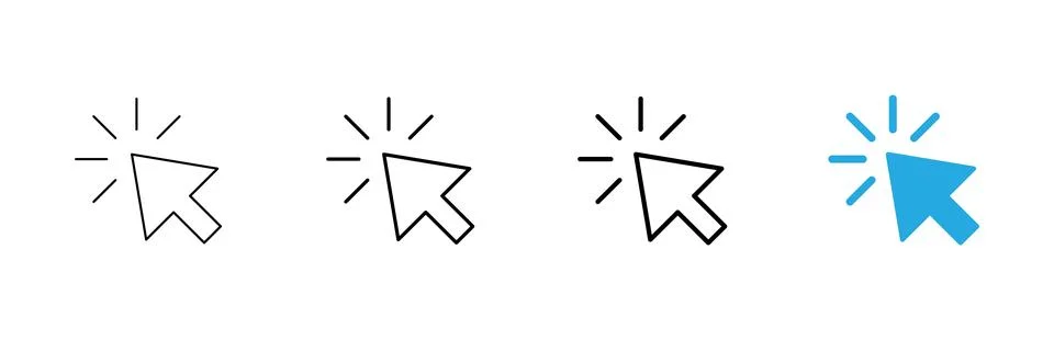 Click icon vector. pointer arrow sign and symbol. cursor icon 스톡 일러스트