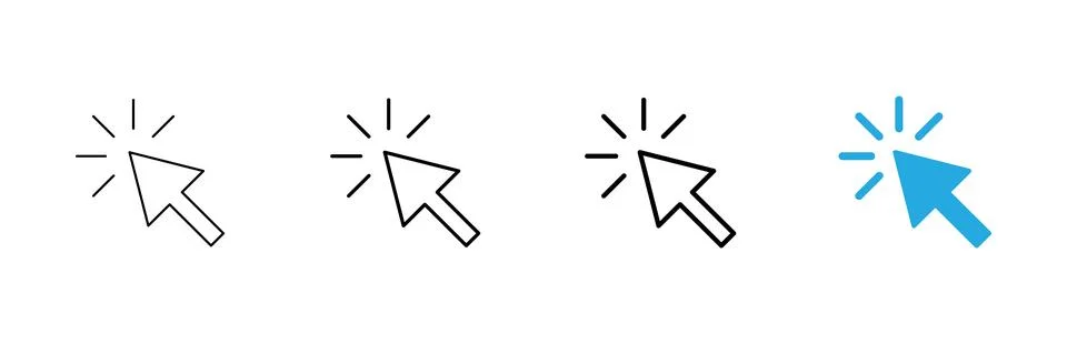 Click icon vector. pointer arrow sign and symbol. cursor icon Stock Illustration