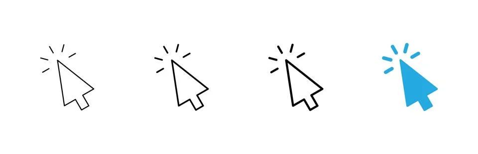 Click icon vector. pointer arrow sign and symbol. cursor icon Stock Illustration