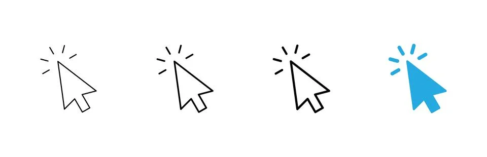 Click icon vector. pointer arrow sign and symbol. cursor icon イラスト素材