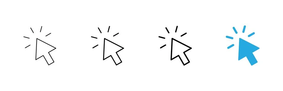 Click icon vector. pointer arrow sign and symbol. cursor icon Stock Illustration