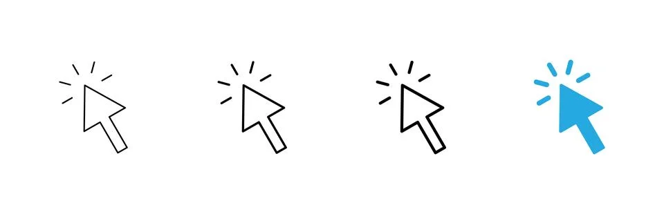 Click icon vector. pointer arrow sign and symbol. cursor icon Stock Illustration