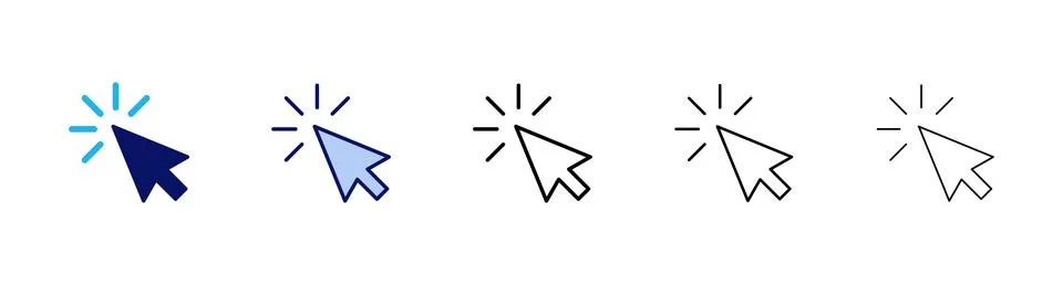Click icon vector. pointer arrow sign and symbol. cursor icon Stock Illustration