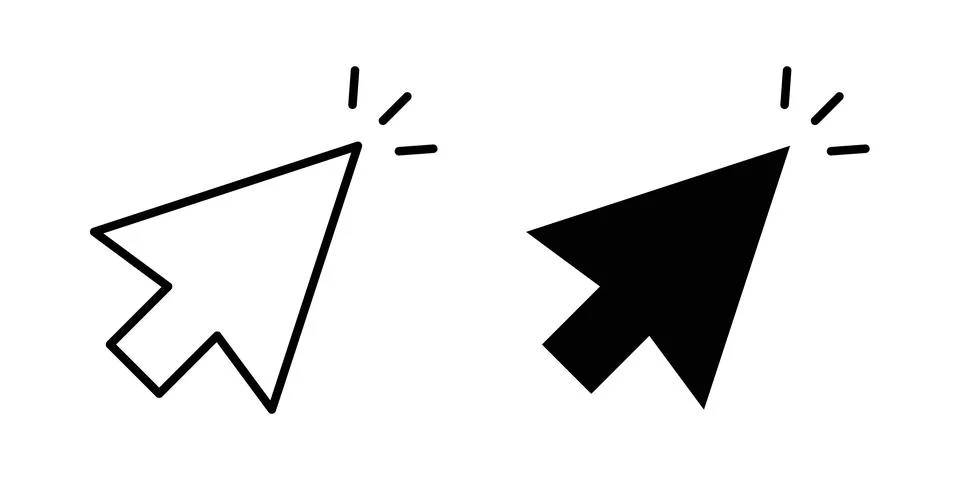 Click icon vector symbol graphics 库存插图