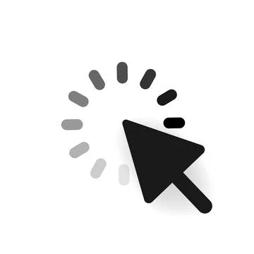 Click Icon. Vector symbol icon clicking cursor on white background. Vector il Stock Illustration