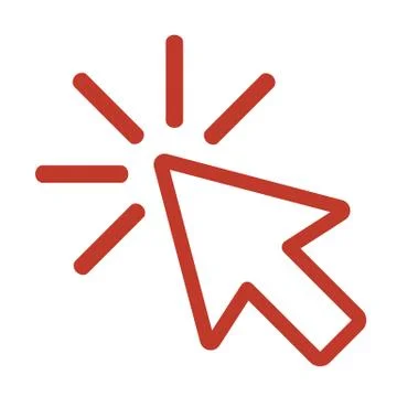 Click icon on white background. Stock Illustration