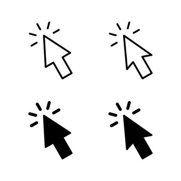 Click icons vector. pointer arrow sign and symbol. cursor icon Illustrazione stock