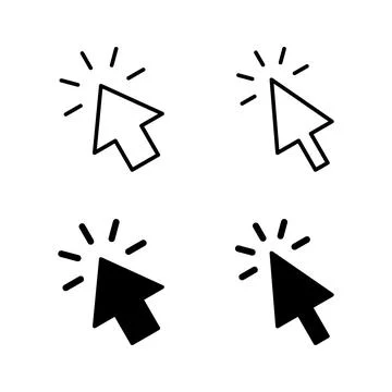 Click icons vector. pointer arrow sign and symbol. cursor icon Stock Illustration