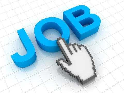 Click to Job Text Stock Illustration