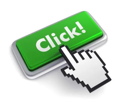 Click keyboard concept  3d illustration Stock Illustration