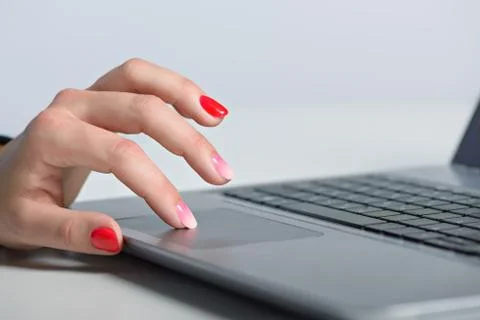 Click on the keyboard on the touchscreen Stock Photos