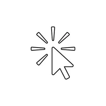 Click line Icon. vector illustration black on white background Stock Illustration