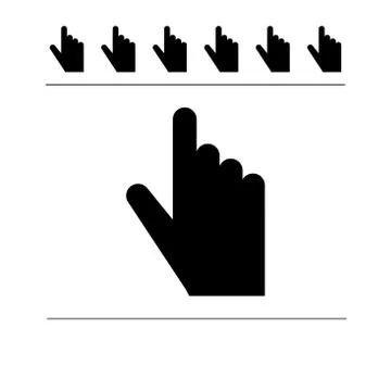 Click line icon on  white backgrounds Stock Illustration