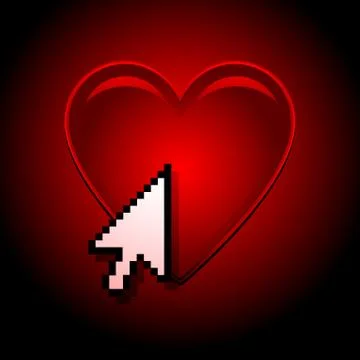 Click for love Stock Illustration