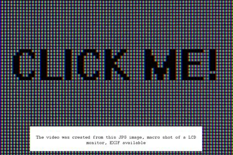 CLICK ME!, macro pixels 스톡 사진