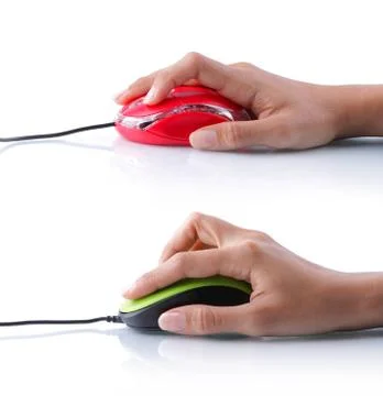 Click mouse computer Stock Photos