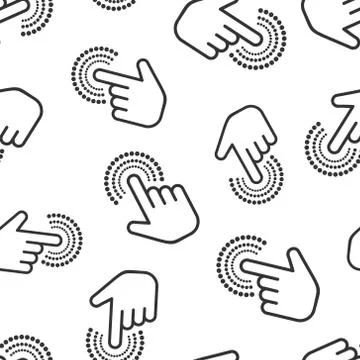 Click mouse icon seamless pattern background. Pointer vector illustration on  Stock Illustration