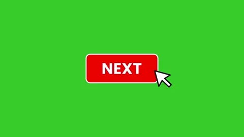 Click on Next button with computer mouse animation isolated on green background Stock Footage 332303552