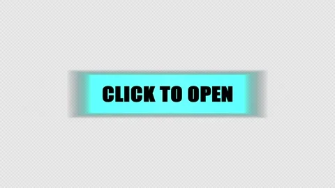 Click to Open glowing button text animation Stock Footage 335906721