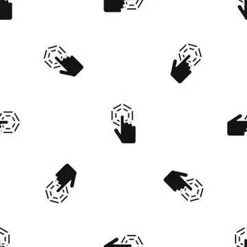Click pattern seamless black Stock Illustration
