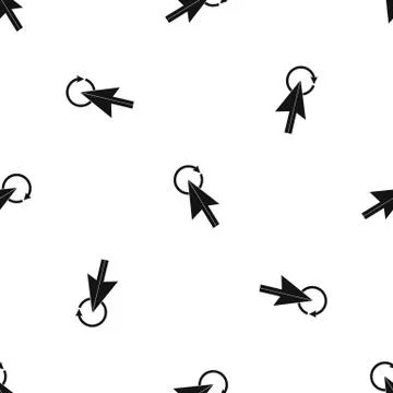 Click pattern seamless black Stock Illustration