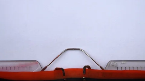 Click Like - phrase printed on an old typewriter in red letters, close up. Stock Footage 126777525