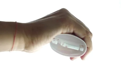 Click on plastic box and sweetener pill fall from the top Video stock 133772202
