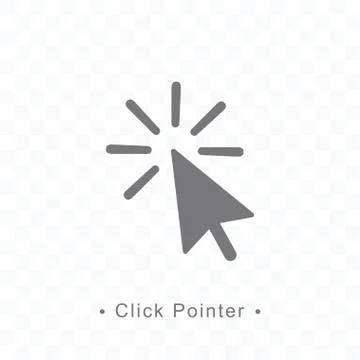 Click pointer icon vector illustration on transparent background. 스톡 일러스트
