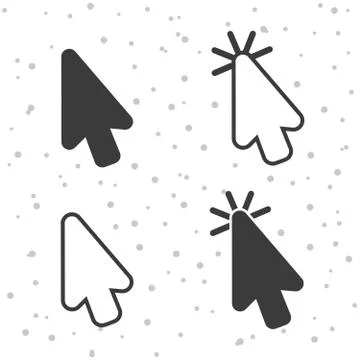 Click pointer icons. Cursor symbols for apps and websites. 스톡 일러스트