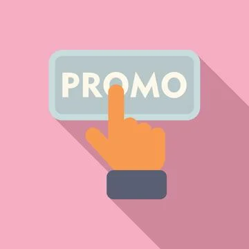 Click promo offer icon flat vector. Deal store sale Illustrazione stock
