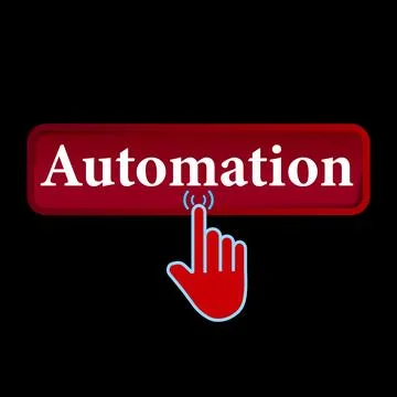 Click Rectangle Automation button design, Finger pressing button symbol iso.. イラスト素材