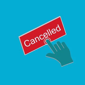 Click Rectangle canceled button design, Finger pressing button symbol illus.. イラスト素材
