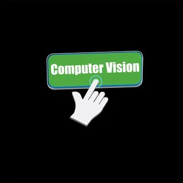 Click Rectangle Computer vision button design, Finger pressing button symbo.. Stock Illustration