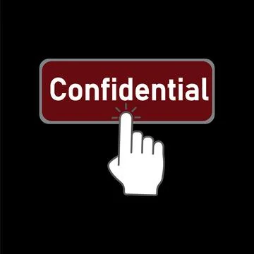 Click Rectangle confidential button design, Finger pressing button symbol i.. 스톡 일러스트