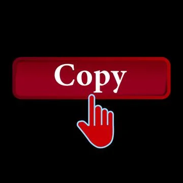 Click Rectangle Copy button design, Finger pressing button symbol isolated .. イラスト素材