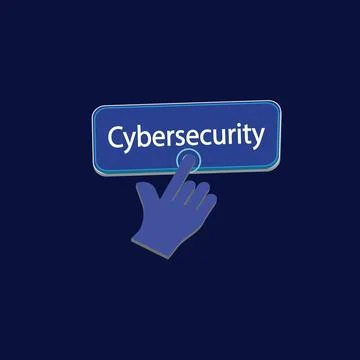 Click Rectangle Cyber security button design, Finger pressing button symbol.. 库存插图