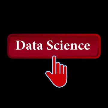 Click Rectangle Data science button design, Finger pressing button symbol i.. 스톡 일러스트