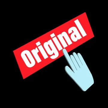 Click Rectangle Digital button design, Finger pressing button symbol isolat.. イラスト素材