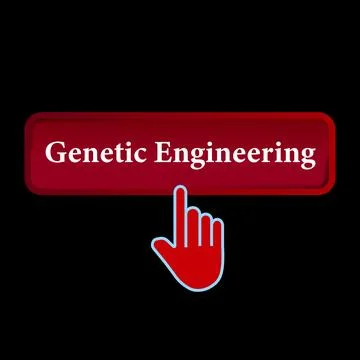 Click Rectangle Genetic engineering button design, Finger pressing button s.. イラスト素材