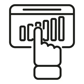 Click on report icon outline vector. Money list イラスト素材