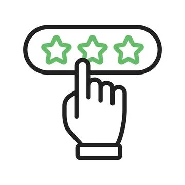 Click Review Icon Image. Stock Illustration