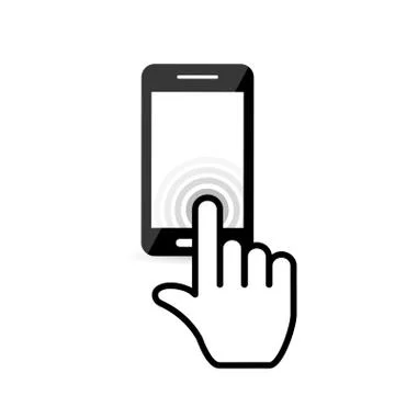 Click on the screen Stock Illustration