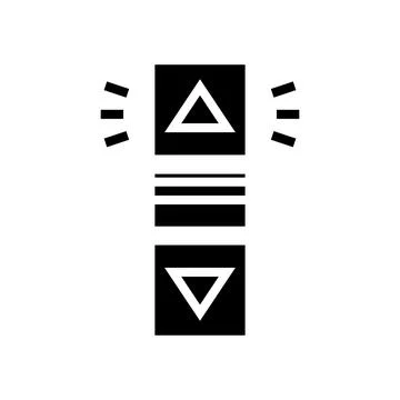 Click scroll glyph icon vector illustration Stock Illustration