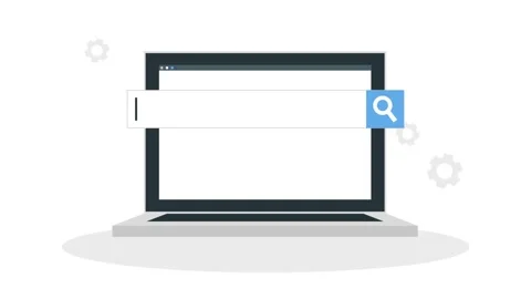 Click On Search Screen, Searching for information Stock Footage 279616542
