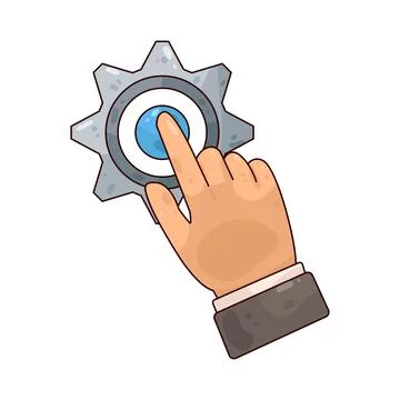 Click Settings illustration Stock Illustration