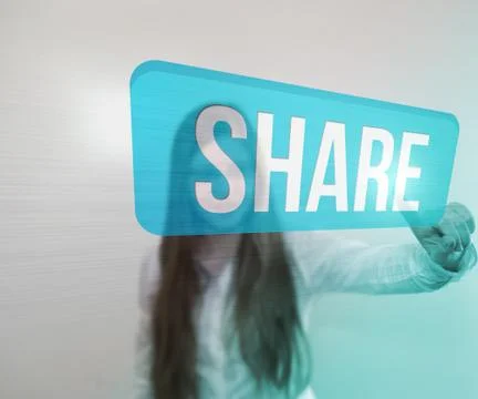 Click share button background Stock Illustration