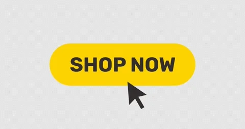 Click on Shop now button, push by arrow cursor, flat style Purchase button Stock Footage 278386983